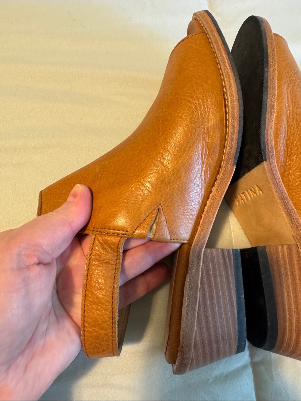 Classic Tan Leather Open-Toe Slingback - Picture 5 of 16